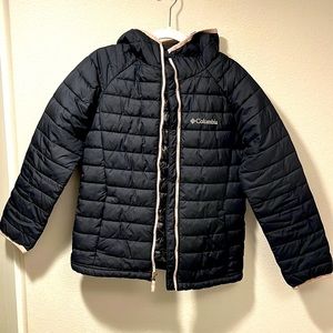 Columbia Girls Powder Lite Hooded Jacket, size S (7/8)